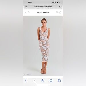 NADINE MERABI NYLA WHITE DRESS s/m